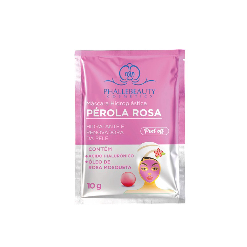 Máscara Facial Hidroplástica PÉROLA ROSA Phallebeauty sachê