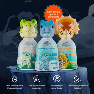 Kit Shampoo + Condicionador + Sabonete Líquido Jurassic World 200ml em Oferta na Shopee