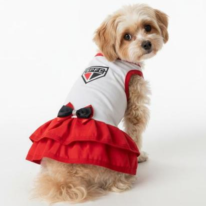 Vestido Pet Times de Futebol Torcida Pet Oficial Roupinha de Cachorro Time de Futebol em Oferta na Shopee
