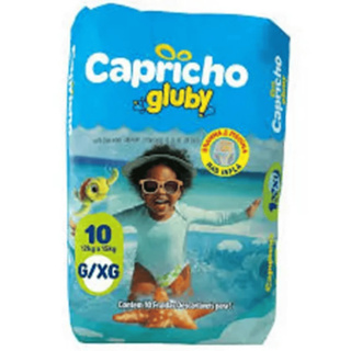 Fralda para nadar/piscina Capricho gluby com 10 fraldas G/XG de 12kg a 15 kg em Oferta na Shopee