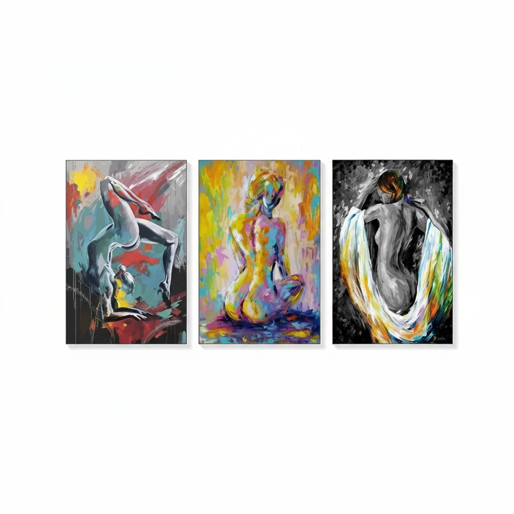 Quadro decorativo garota sexy vintage para decoração de casa, colorido estilo de pintura 40x60