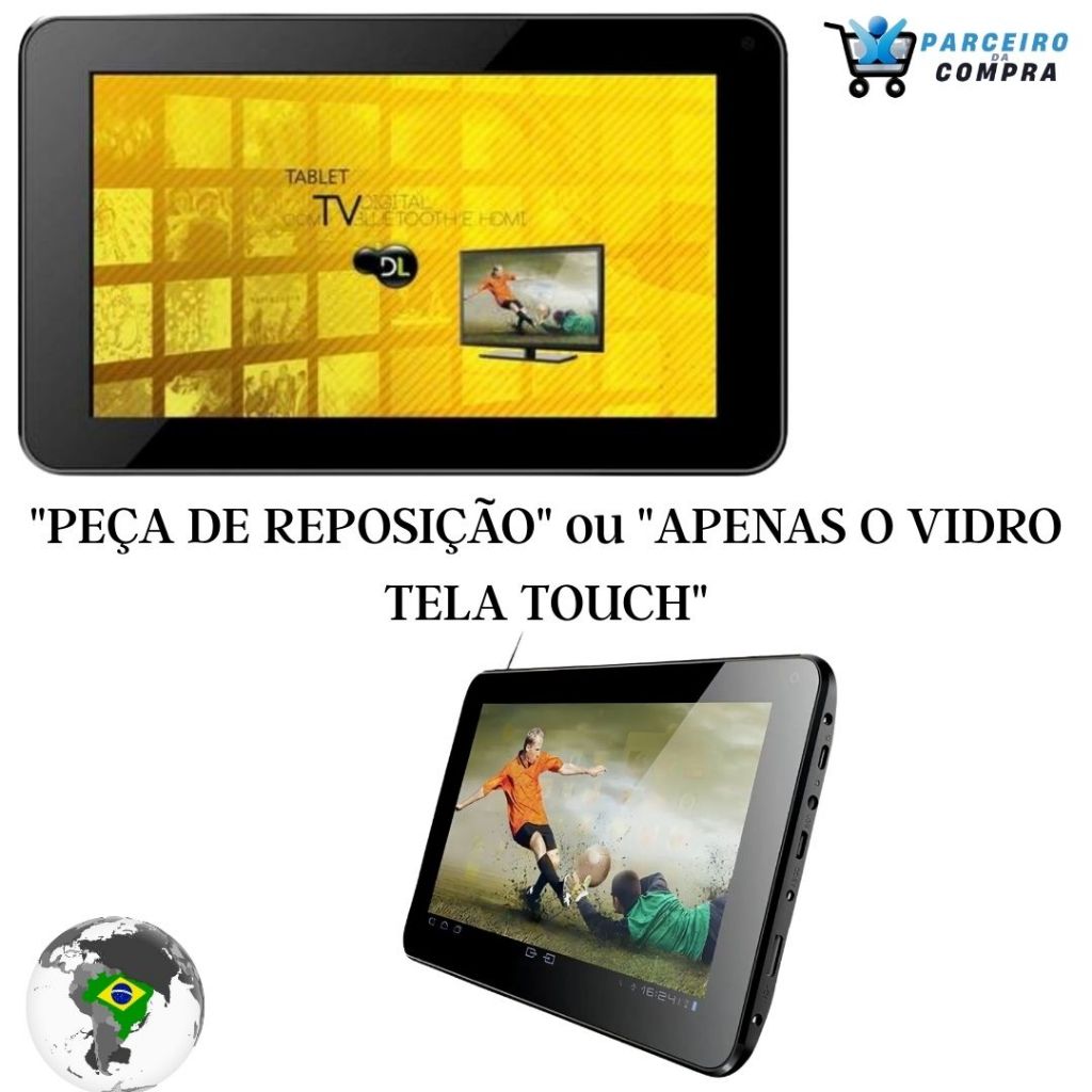 Tela Touch Toque Tablet Dl Tv Tp-250 Tv Digital Tela 7 8gb Wi-fi Imperdível !!!