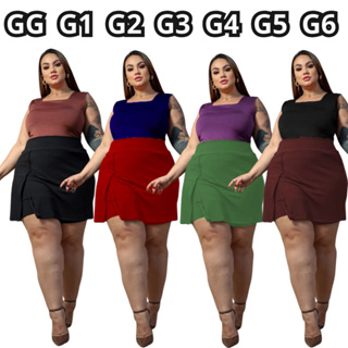 Short Saia Plus Size Annaruga Premium Plus De verdade zero Trânsparência em Oferta na Shopee