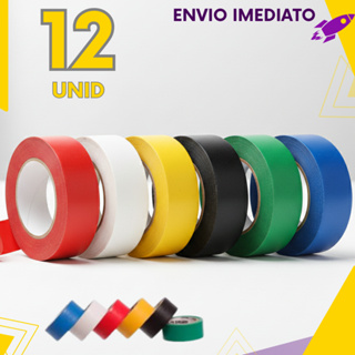Fita Isolante de PVC Colorida Antichama 5m - Kit 3, 8, 10 ou 12 un em Oferta na Shopee