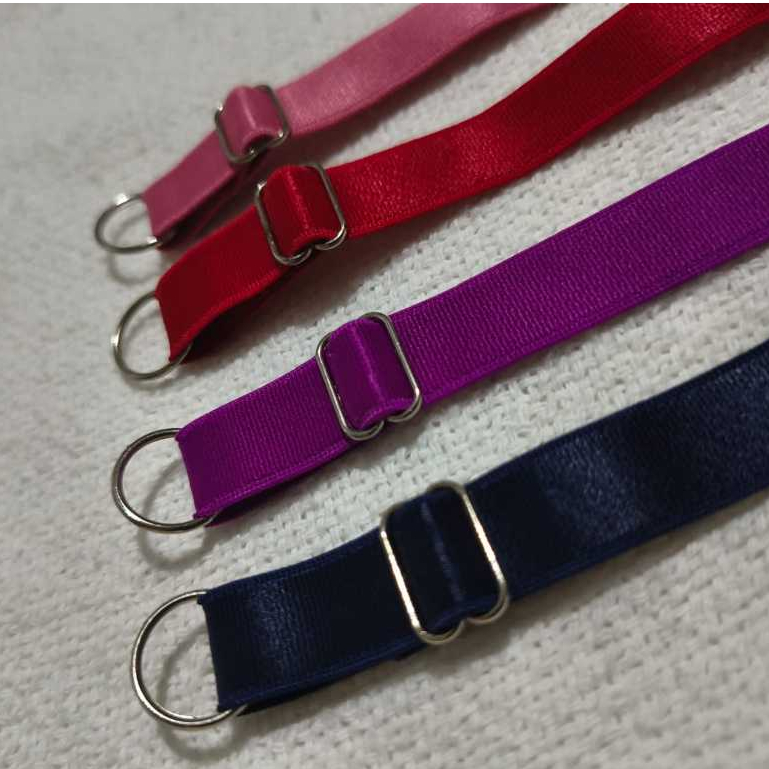 Kit 5 pares alça pronta com regulagem de metal para sutiã reforçada 13mm X 40cm