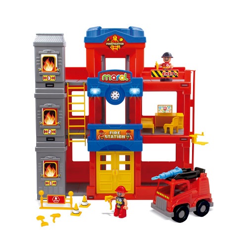 Brinquedo Infantil Centro de Bomeiros Fire Station com Acessorios e Som Maral Brinquedos