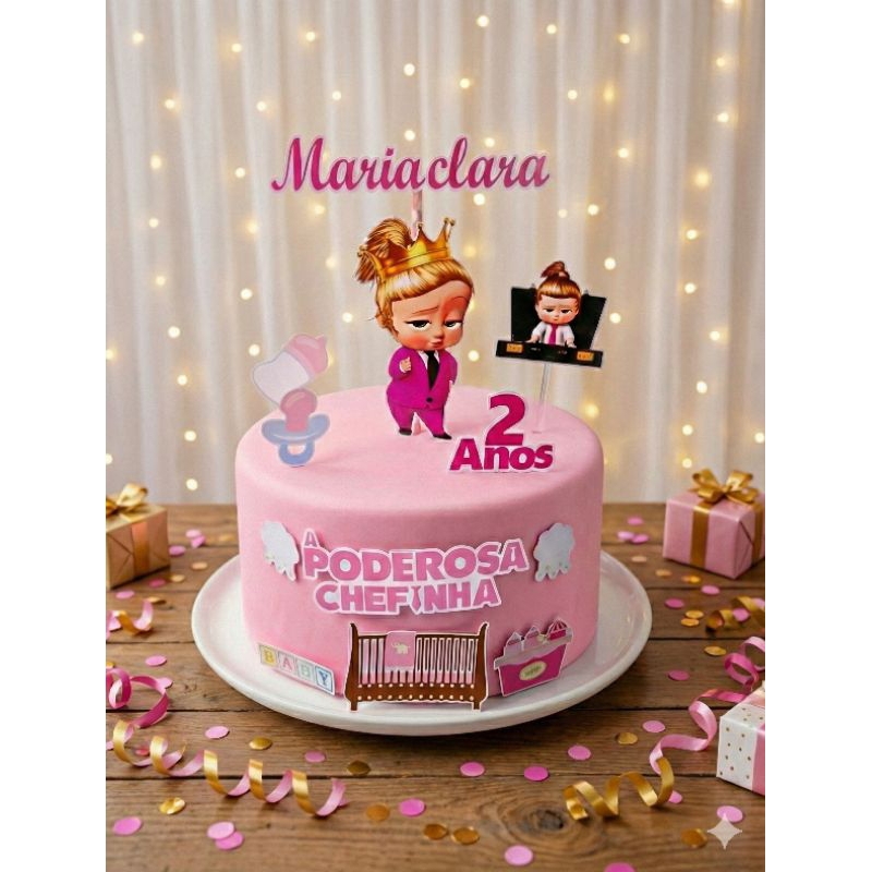 🎂 Topo de Bolo Poderosa chefinha Personalizado aniversário/ lembrancinha de festas– 🎂