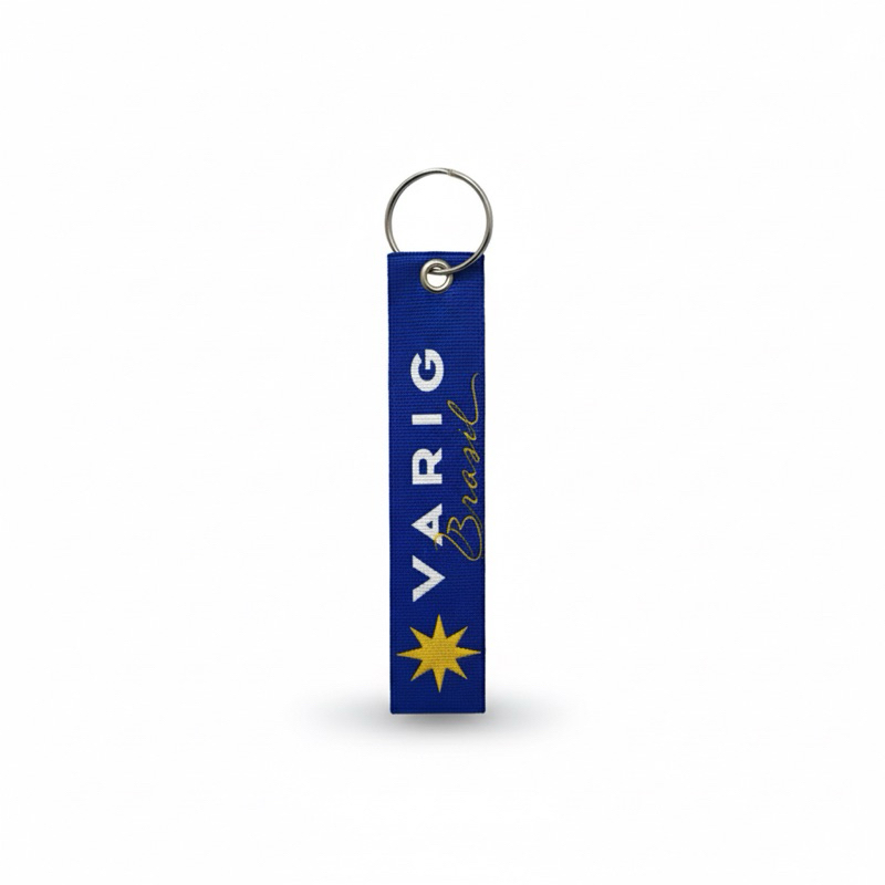 Chaveiro Varig Brasil Aviação ✈️ Artesanal Poliester 14cm | Para Chaves e Crachá | Presente Para Aviadores