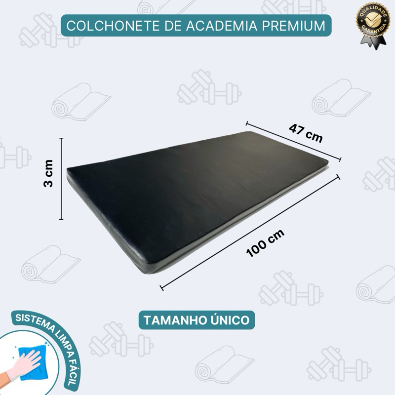 Colchonete Fitness Espuma D23 Impermeável 100x47cm