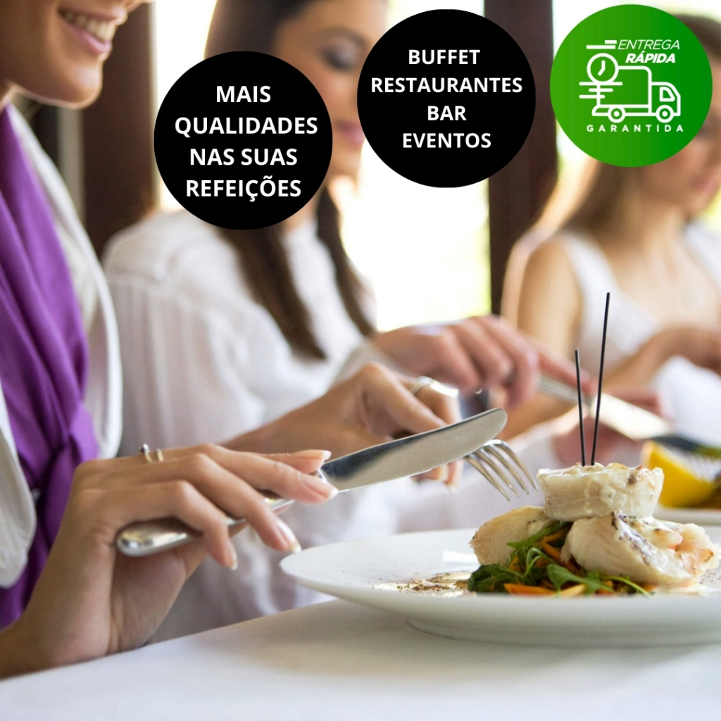 Kit 60 Facas Ponta Fina em Aço Inox Alta Qualidade Premium Para Restaurantes Bares Buffet Eventos