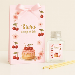 20 Aromatizador Lembrancinha Tema Cereja do Bolo – Personalizado para Festa Infantil em Oferta na Shopee