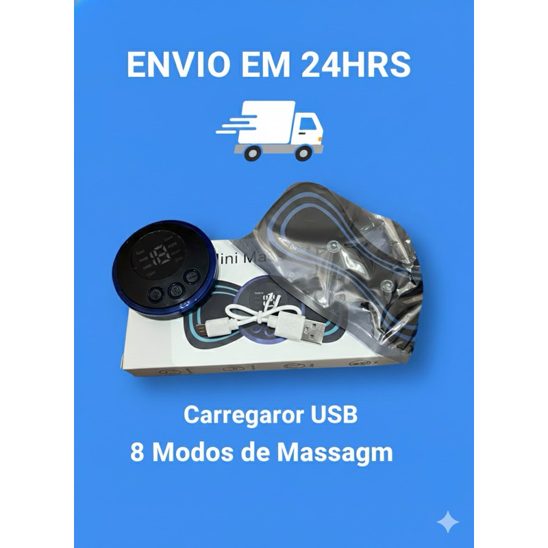 Massageador Elétrico por Impulso Cervical, Lombar e Corpo EMS