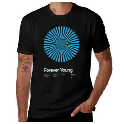 Camiseta Adulto/Infantil Lançamento Unissex Em Algodao FOREVER YOUNG ALPHAVILE