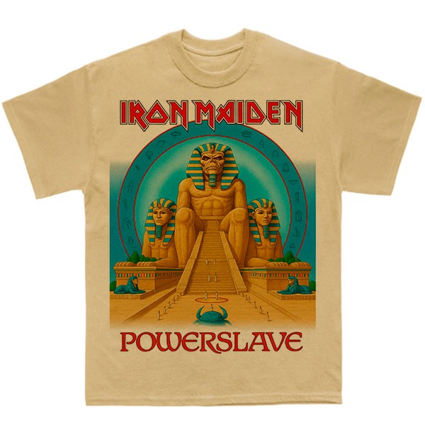 Camiseta Algodao Iron Maiden Powerslave Heavy Metal Unissex