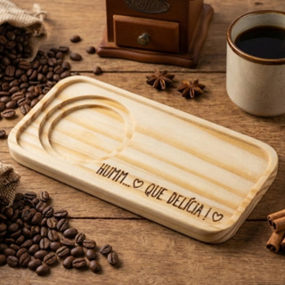 Pires de Madeira Pinus Retangular 18x9 Porta Xícara Café Chá Artesanal Rústico Suporte Decoração em Oferta na Shopee