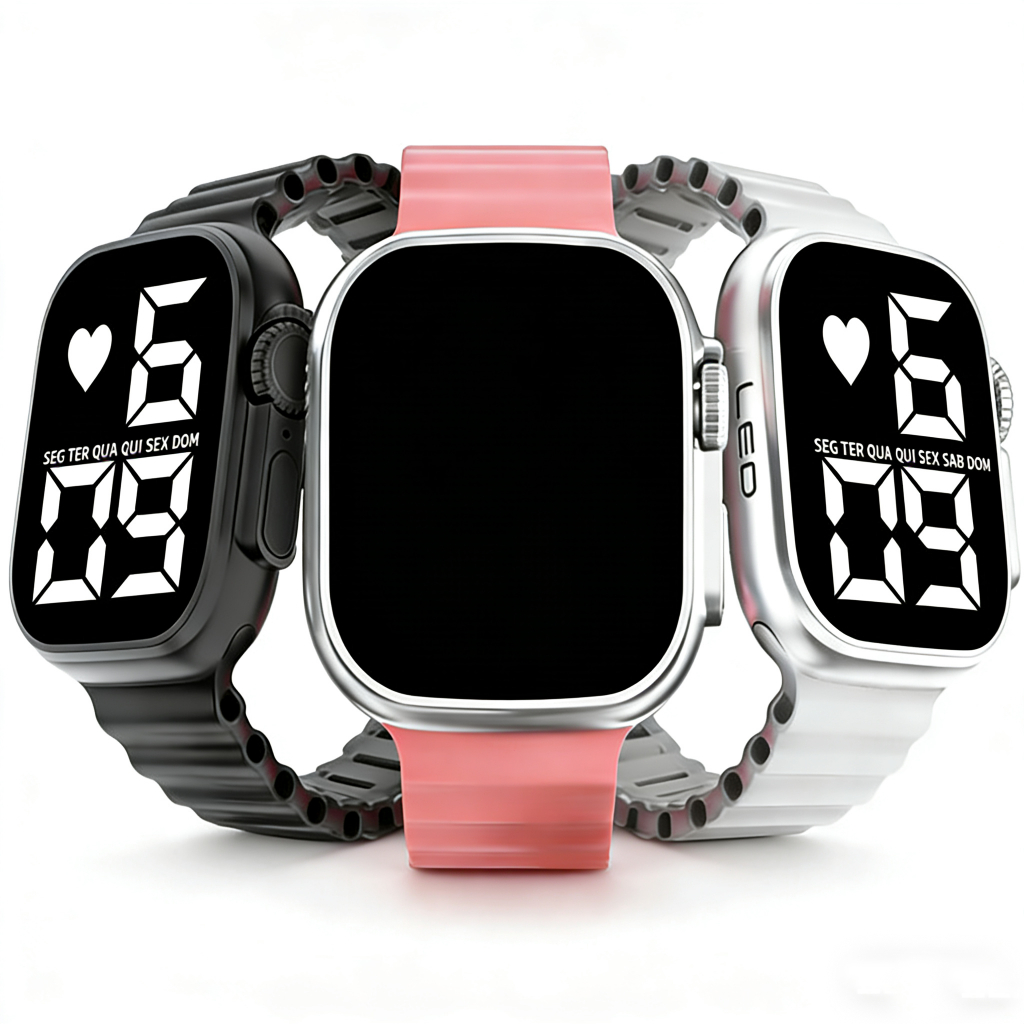 Led relógio digital para crianças meninos esportes relógios à prova dwaterproof água meninas silicone reloj eletrônico em Oferta na Shopee