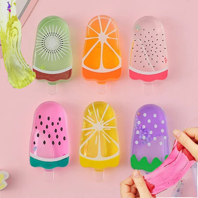 Slime Geleca Macia e Cheirosa Temas Picolé Fruta para Colecionar Brinquedo Presentes para crianças em Oferta na Shopee