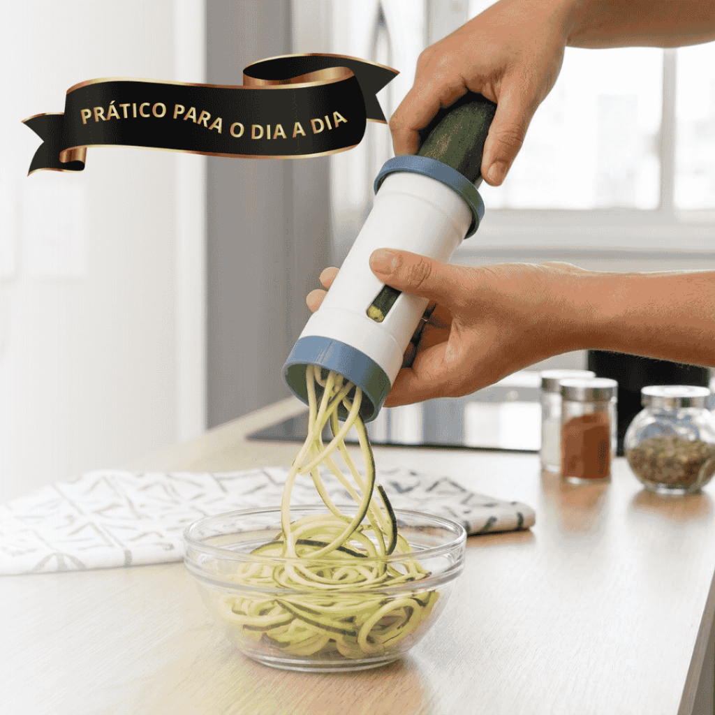 Cortador Espiralizador Oikos Portátil Legumes Corte Espaguete Abobrinha Salada