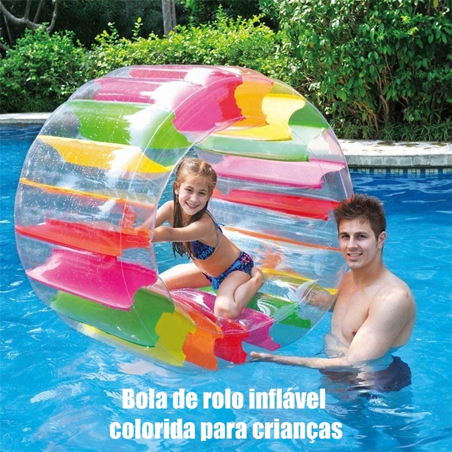 Rolo Gigante Inflável Colorido Do Flutuador Da 120X80X75cm Para Piscina Adequado Para Crianças em Oferta na Shopee
