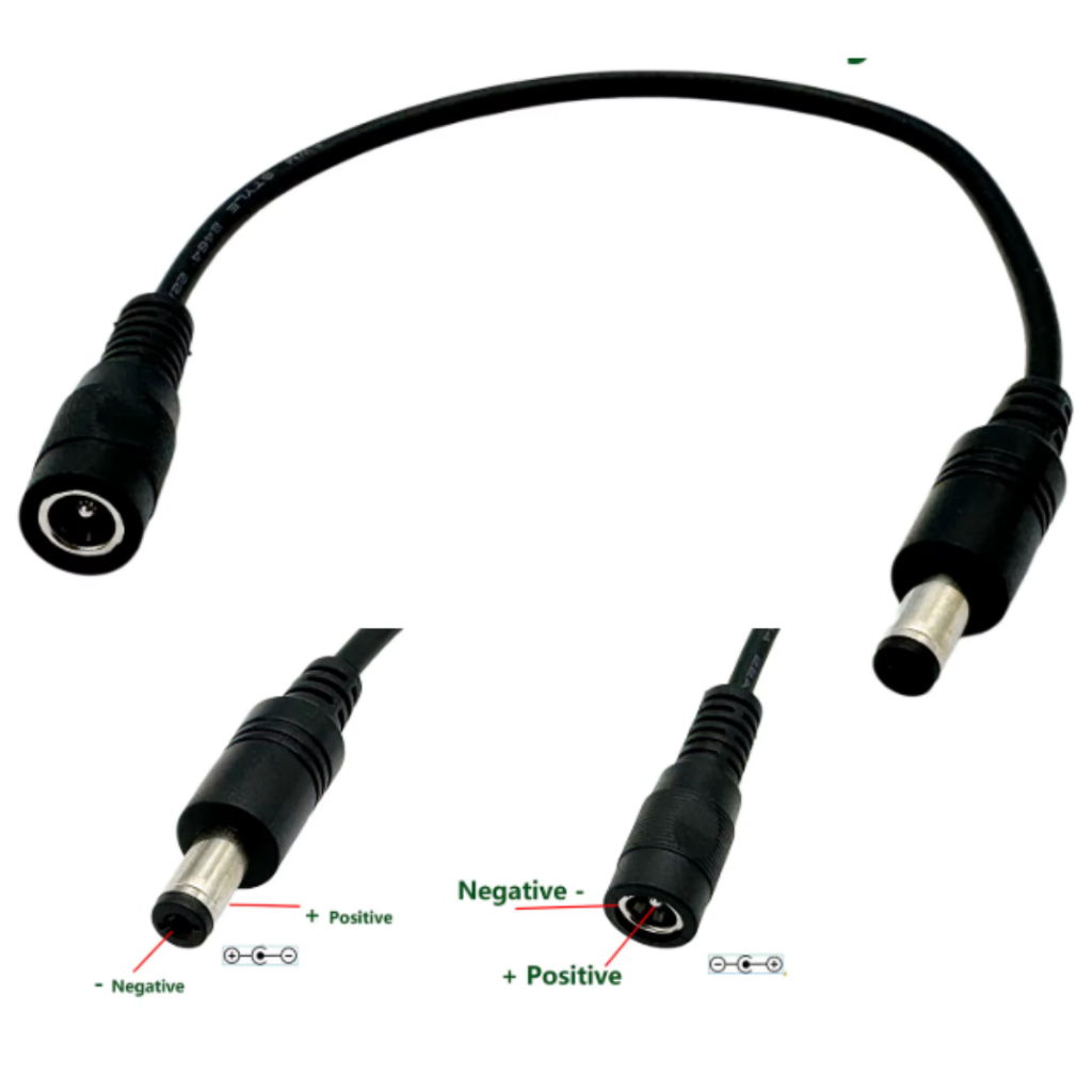 Cabo de Polaridade Reversa para Teclado e Pedal de Efeito de Guitarra