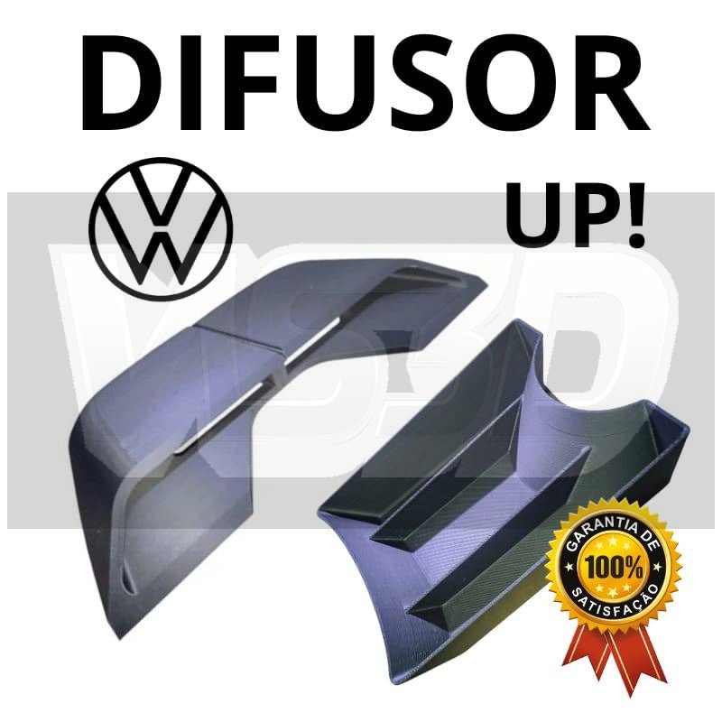 Difusor de Ar Condicionado VW UP TSI MSI 3D | Saída de Ar Central | Acessório para Painel do UP em Oferta na Shopee