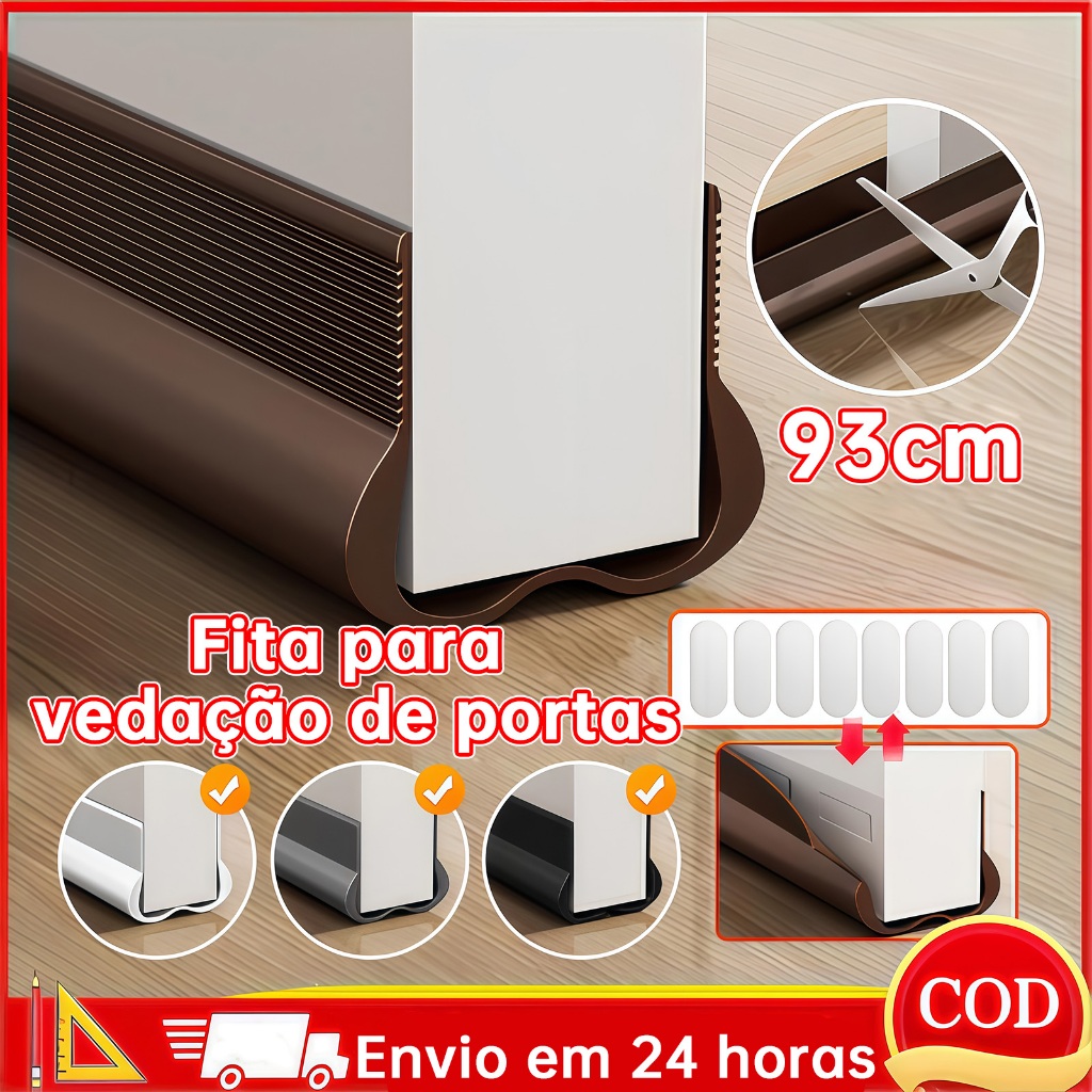 Faixa Inferior Da Porta De PVC Flexível De Inverno – Rolha De Corrente E Fita De Calafetagem À Prova De Som em Oferta na Shopee
