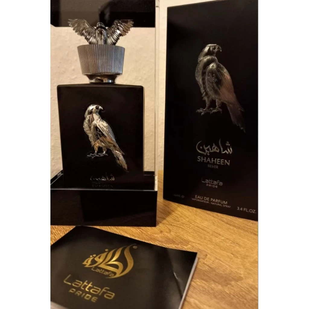 Perfume Shaheen Silver Lataffa Unissex 100ml Eau de Parfum Original Com Selo Perfume árabe presente