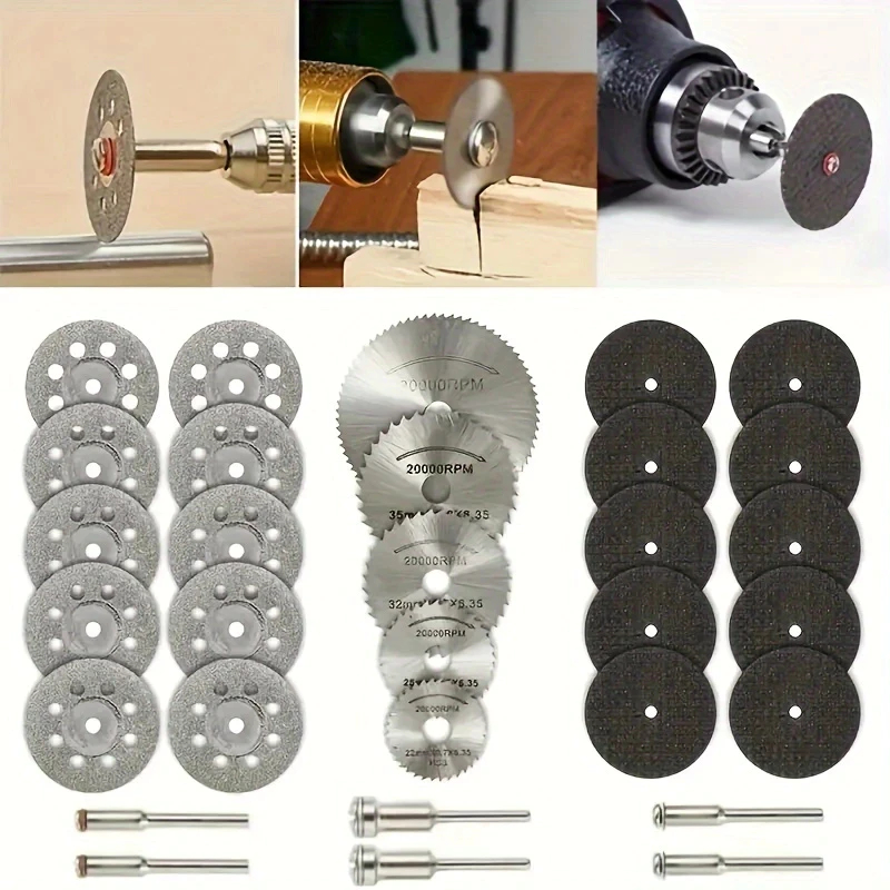 30 Pcs Disco Serra Circular Madeira Retifica E Furadeira Parafusadeira Conjunto Circular mini Lâmina De Serra