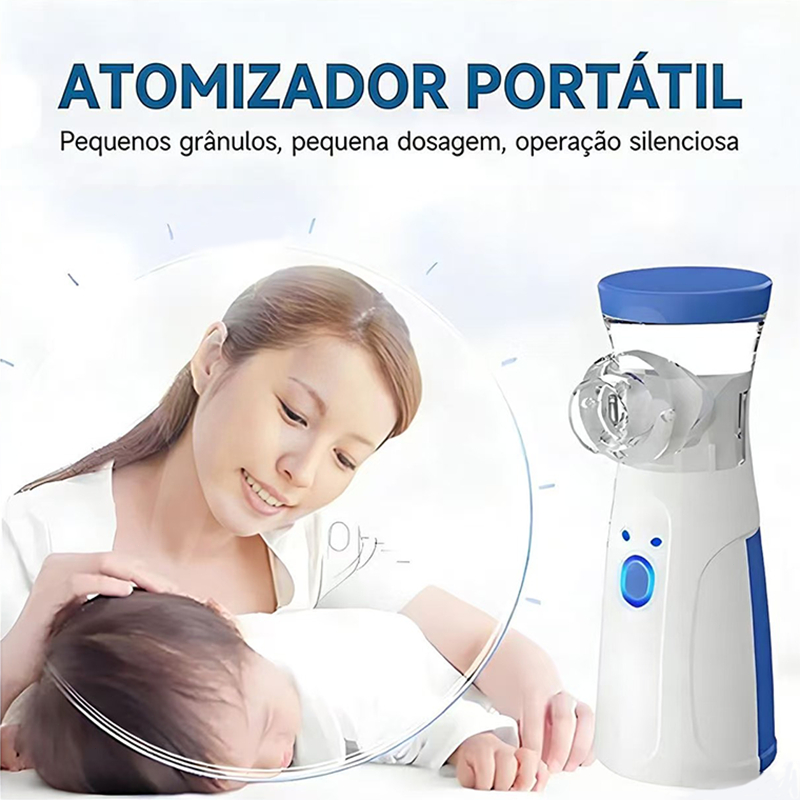Inalador Nebulizador Portátil Ultrassônico Atomizador De Baixo Nó Para Crianças E Adultos -N11