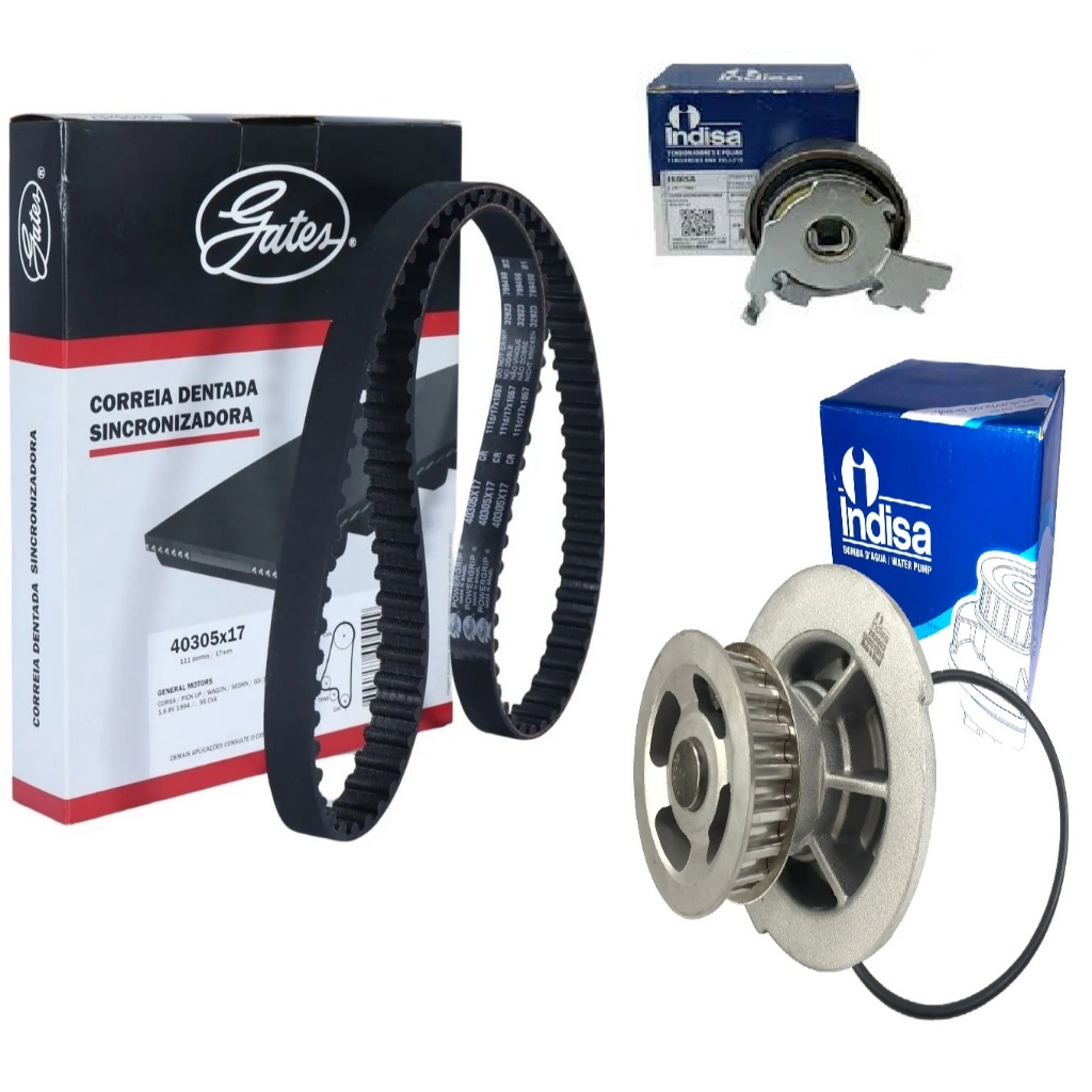 Kit Correia Dentada+ Tensor+ Bomba Agua Celta Corsa 8v Todos