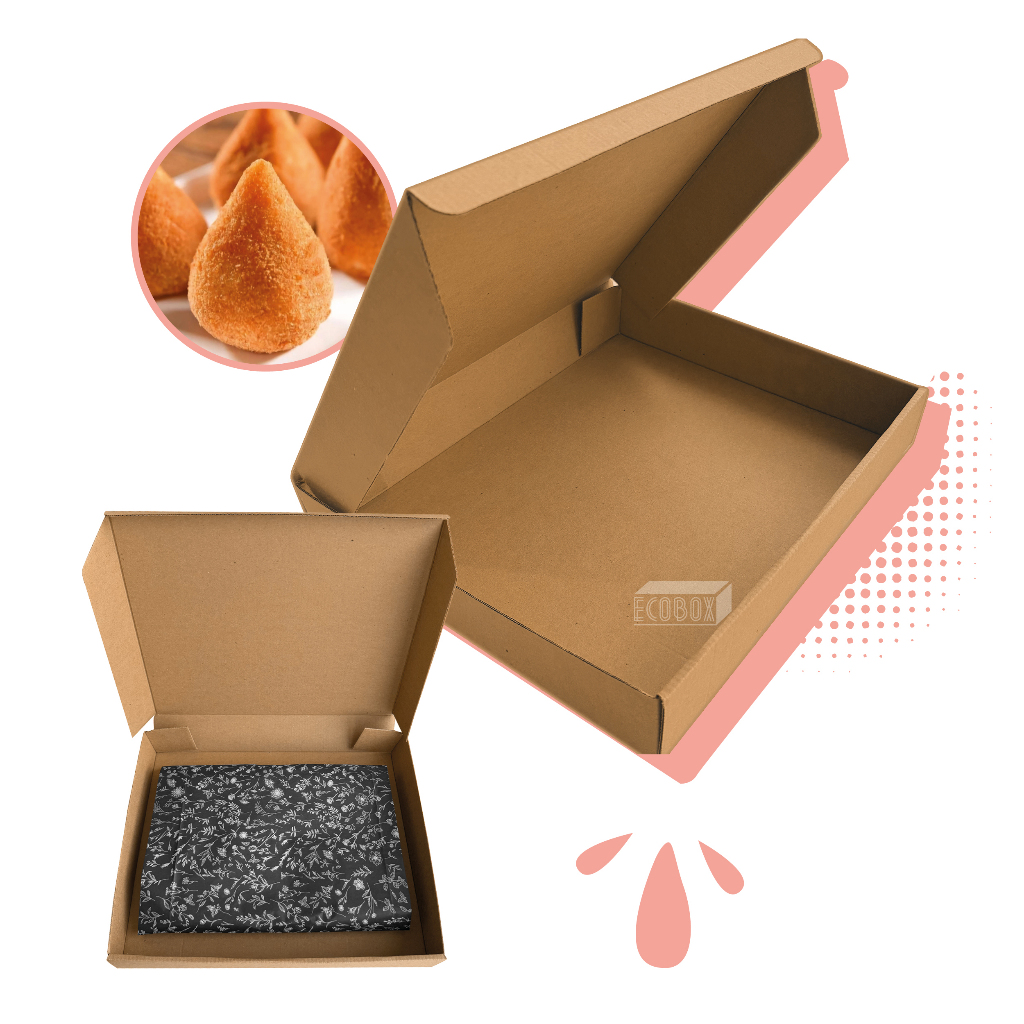 Kit Caixas de Papelão Parda 30x25x5cm Embalagem Para Roupas Salgados Doces Camiseta em Oferta na Shopee