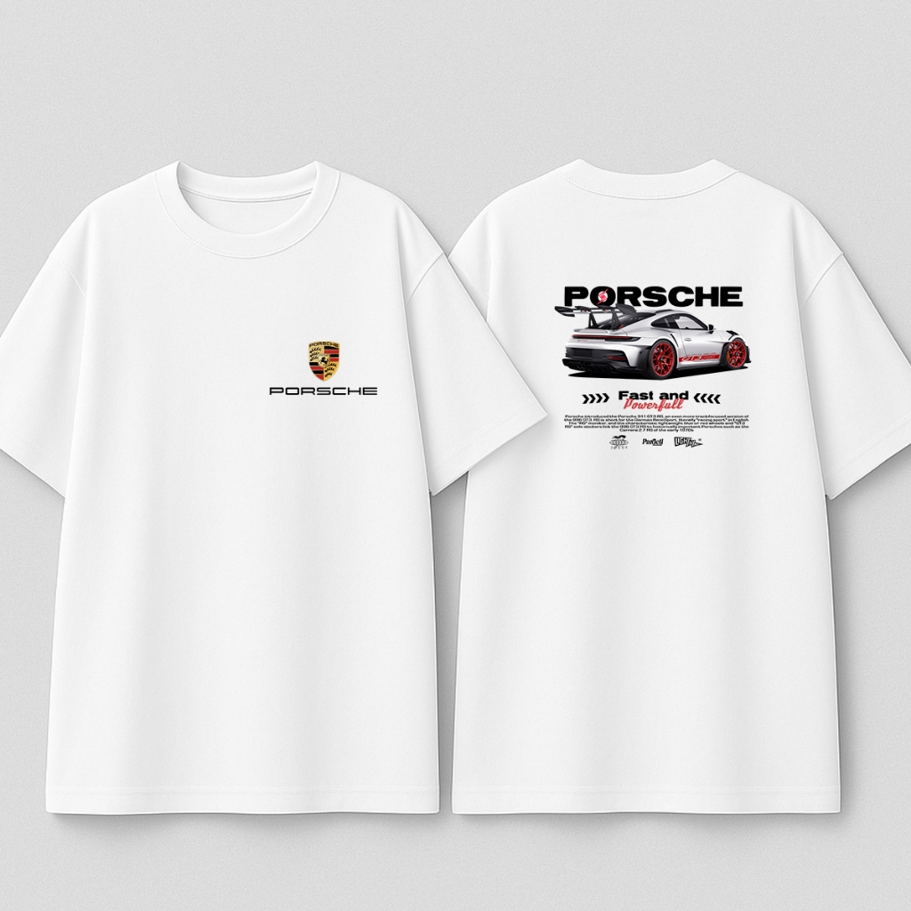 Camiseta Masculina Estampada Porsche Carrera 911 2024 FAST Desenhos Carros Diversos 100% Algodão