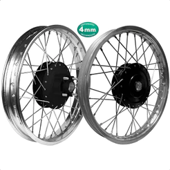 Roda Traseira Alinhada Raio 4mm Fan 125 09/22 C/ Cubo Preto