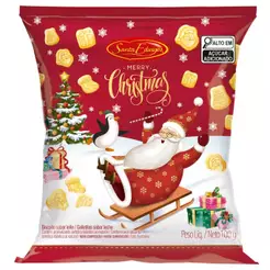 Mini Biscoitos Natalinos Sabor Leite 100g - Santa Edwiges