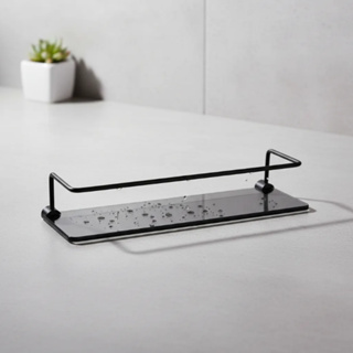 Porta Shampoo Prateleira Suporte Para Banheiro Reto Vidro 6mm Várias Cores 30cm em Oferta na Shopee