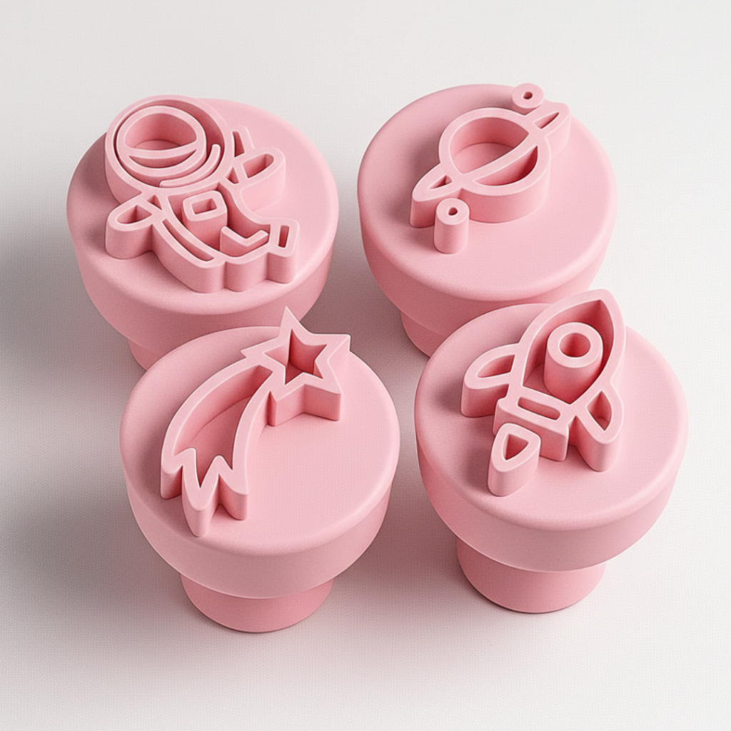 Kit Carimbos para Brigadeiro Docinho Astronauta com 4 Peças em Oferta na Shopee