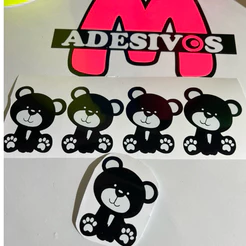 [7x5,5cm] Adesivo | ursinho fofinho