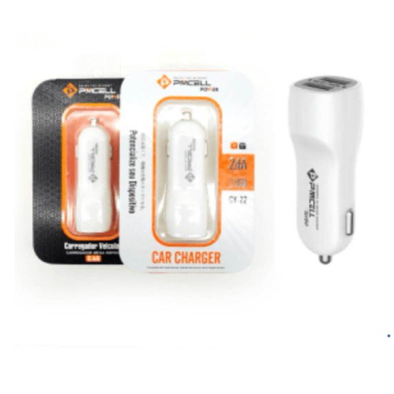 Carregadores Carregador Automotivo Veicular Celular, GPS Com 2 USB 2.4a