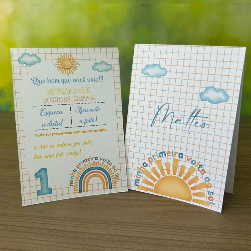 Plaquinha de Mesa MINHA PRIMEIRA VOLTA AO SOL plaquinha personalizada centro de mesa lembrancinha de festa infantil em Oferta na Shopee