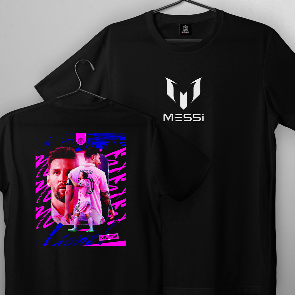 Camiseta Lionel Messi Miami Frente Verso Streetwear Blusa Camisa Futebol 100% Algodão