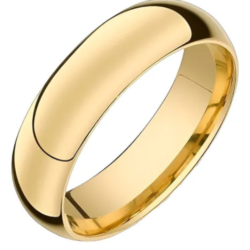 Aliança  Lisa Feminino/Masculino Anel 4MM Casamento Noivado Cor de Ouro 18k-Não Perde o Bilho