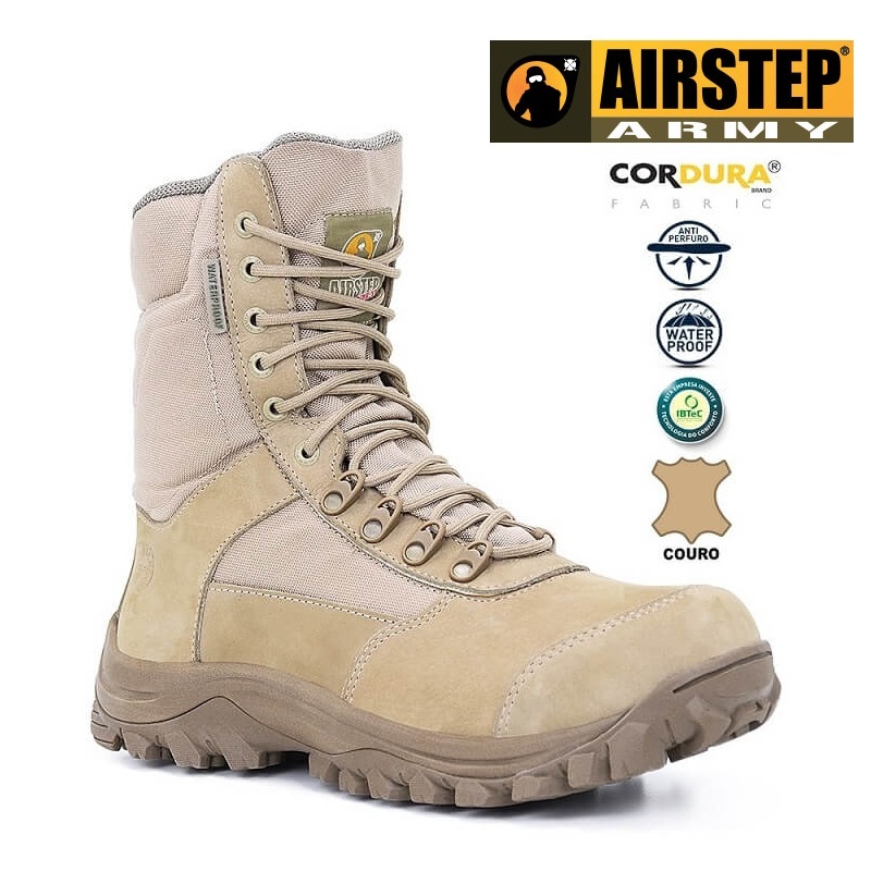 Coturno Impermeável Bota Tática Militar Airstep 8625 Palmilha Anti Perfuro Nota Fiscal e Garantia