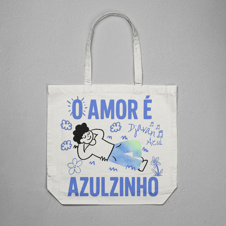 Ecobag - Djavan - O amor é  azulzinho