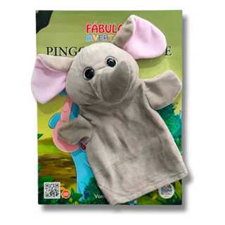 Livro Com Fantoche Elefante Animal Divertido Educativo em Oferta na Shopee