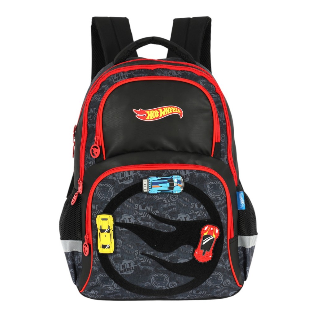 Mochila Escolar De Costas Hot Wheels Estampa Com Efeito De Pneu em Oferta na Shopee