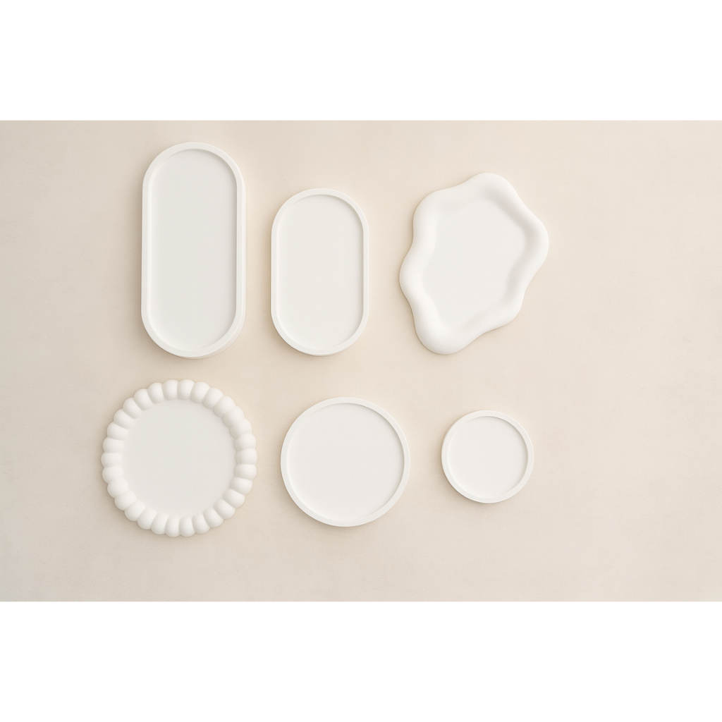 Bandejas Minimalista em Gesso – Porta Joias e Decoração | Gesso e Afeto