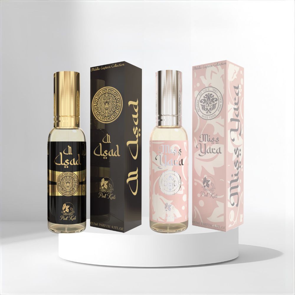 Kit (02 unidades) Al Asad + Miss Yara 15ml Perfume Árabe PINK KALI portátil presente bolso feminino masculino Original