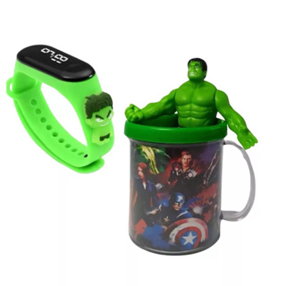 Kit 3, Boneco Hulk + Relogio Digital + Caneca Personalizada em Oferta na Shopee
