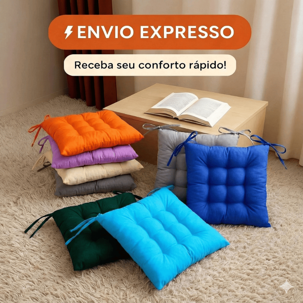 Futon 40x40 Oxford Colorido Liso Assento Turco Quadrado Alto em Oferta na Shopee