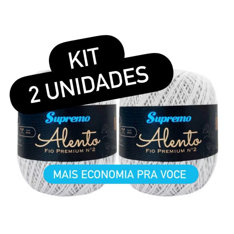 Kit 2 Linhas Alento Premium n° 2 - 500 metros (Mesma espessura Anne) ESCOLHA AS CORES VIA CHAT